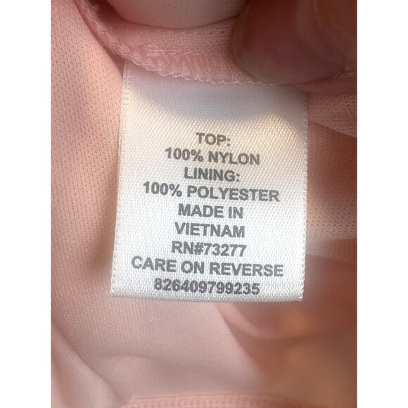 ELLE Lace 3/4 Bell Sleeve Blush Pink Stretch Top XL - Picture 8 of 9